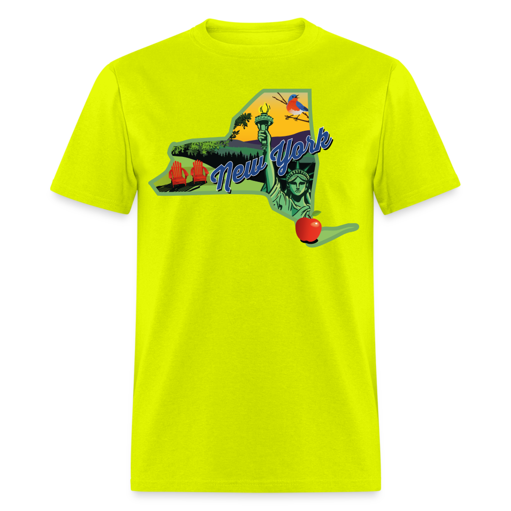 Beautiful NY T-Shirt - safety green