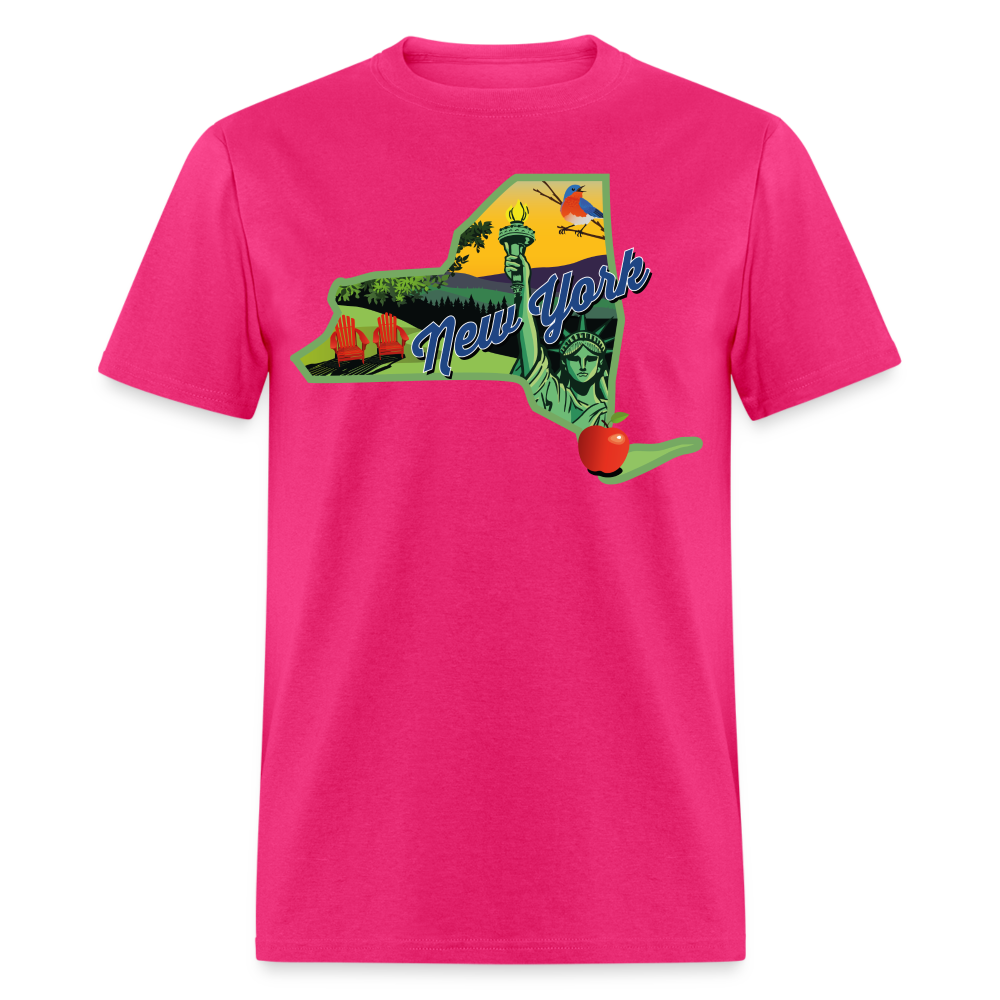 Beautiful NY T-Shirt - fuchsia