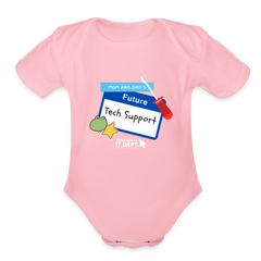 'Future Tech Support' Onesie - light pink