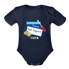 'Future Tech Support' Onesie - dark navy