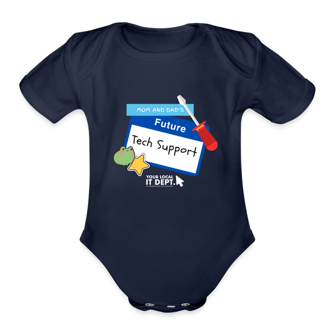 'Future Tech Support' Onesie - dark navy