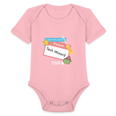 Future Tech Wizard Baby Onesie - light pink